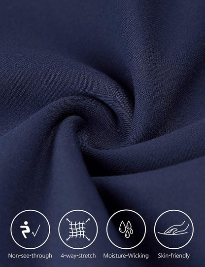 10" Biker Shorts Women High Waisted with 2 Hidden Pockets Workout Athletic Running Yoga Long Shorts